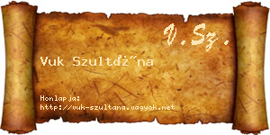 Vuk Szultána névjegykártya